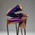 Gray Floor Sculpture by Artist Willi Siber For Sale - Image 8 of 18