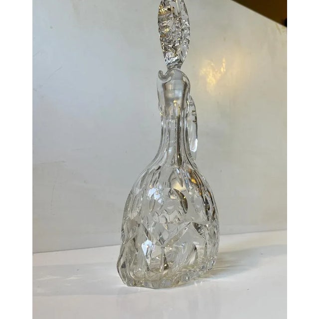 French Cut Crystal Port Decanter with Handle, 1950s For Sale - Image 4 of 8