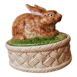 Fitz Floyd Majolica Bunny Rabbit Tureen