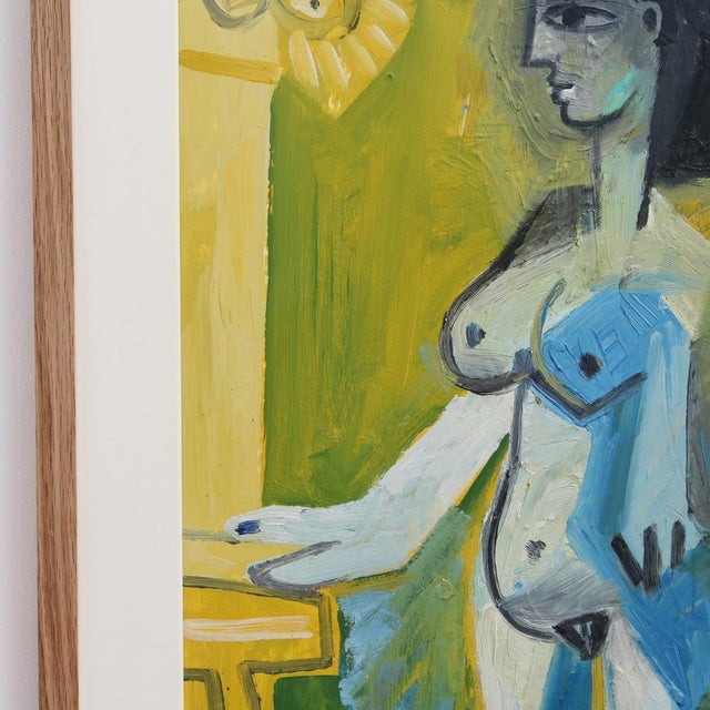 Raymond Debiève, Nude Woman at Home, 1969, Oil on Paper, Framed For Sale - Image 11 of 18