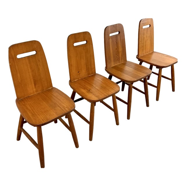 Mid-Century Brutalist Scandinavian Dining Chairs in the style of Eero Aarnio, 1960s For Sale