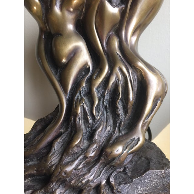 1990s Studio Contemporary Abstract Bronze Sculpture Fluid Merging Forms Roots; People, Family Tree Initials j.b.c. For Sale - Image 5 of 12