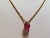 4 Carat Oval Cut Natural Pink Tourmaline 14 Karat Yellow Gold Necklace For Sale - Image 16 of 18