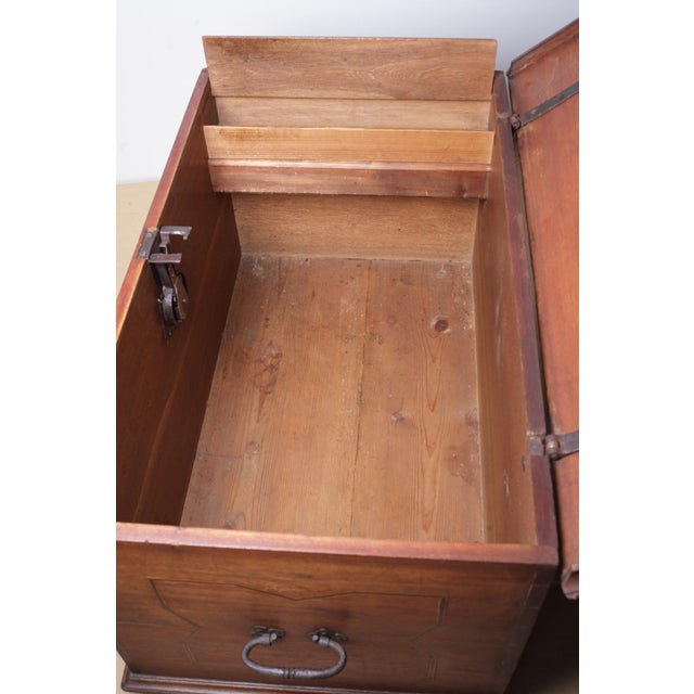 Brown Antique Baroque Oak Chest, 1750s For Sale - Image 8 of 18