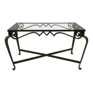 1970s Hammered Wrought Iron Coffee Table, Attributed to Pier Luigi Colli For Sale
