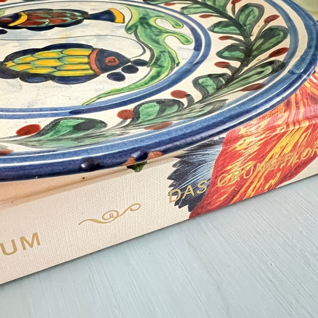 Ceramic Hand-Painted Mexican Talavero Fish Plates - Set of 4 For Sale - Image 7 of 8