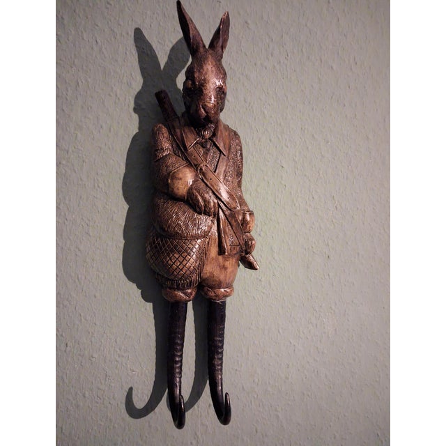 Ceramic Black Forest Hunting Wall Rabbit, 1980s For Sale - Image 7 of 7