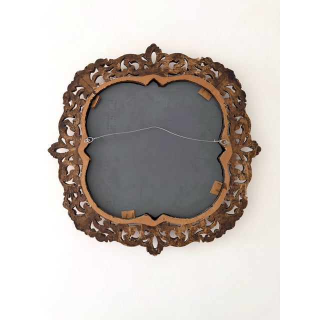 Mid Century Quatrefoil Florentine Mirror For Sale - Image 16 of 17