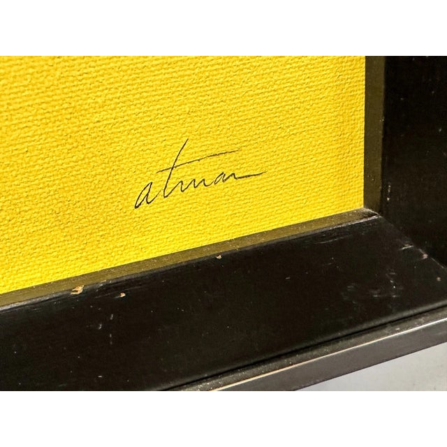 Tim Atmar Signed Original Modern Yellow Ethereal Bird Framed Oil Painting. See information on the back about the artist.