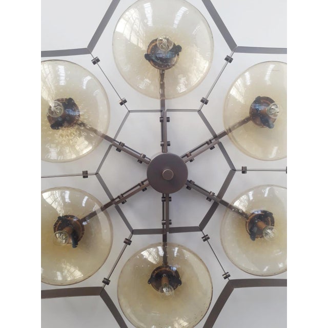 Not Yet Made - Made To Order 21st Century Beehive Bronze Amber Bubbles Murano Flush Mount by Fabio LTD For Sale - Image 5 of 6