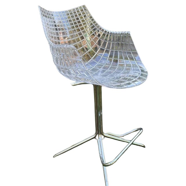 Transparent 1970s Stunning Meridiana Swivel Chair, Designed by the Acclaimed Christophe Pillet for the Prestigious Italian Brand Driade For Sale - Image 8 of 12
