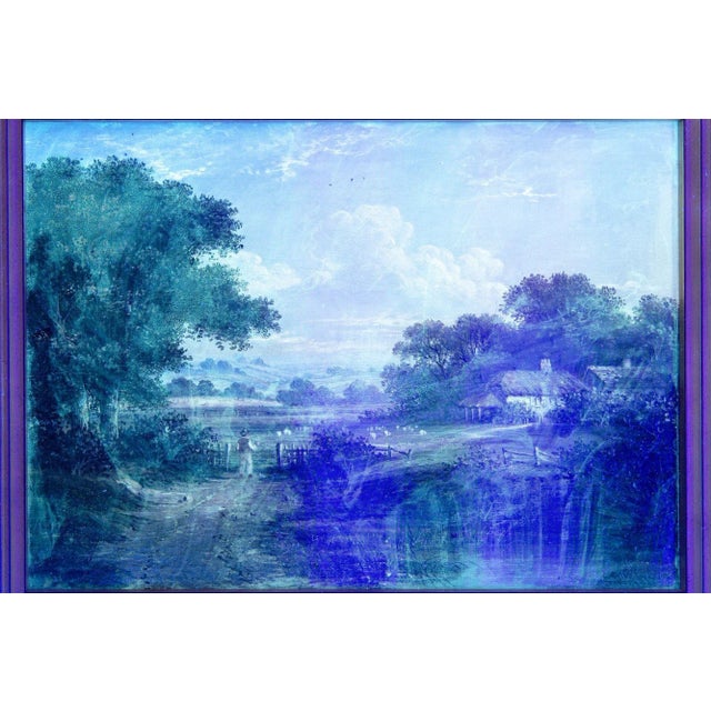 English Victorian Antique Oil Painting of a Devonshire Landscape, 19th Century For Sale - Image 14 of 18