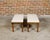 Pair of English 19th Century Oak Stools with Turned Legs and Custom Upholstery For Sale - Image 4 of 12