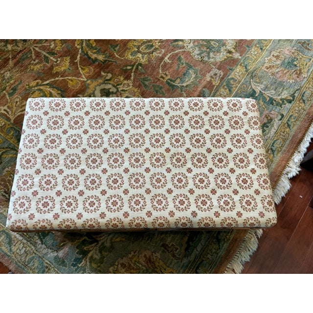 Vintage Rattan / Reeded Trunk or Bench With Bamboo Trim and Upholstered Seat For Sale - Image 4 of 8