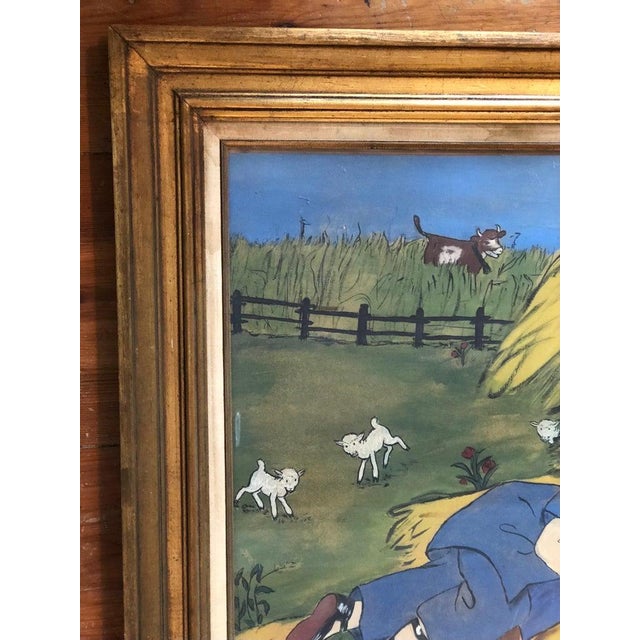 Little Boy Blue Painting on Canvas Cloth For Sale - Image 12 of 18