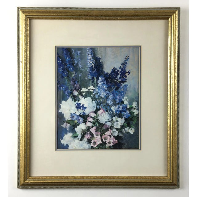 Framed Print “Larkspur, Peonies, and Canterbury Bells” by Laura Hills For Sale - Image 11 of 11