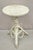 Antique Victorian Arts & Crafts Bentwood Wicker Rattan White Accent Side Table For Sale - Image 11 of 11