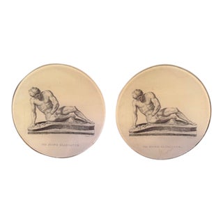 John Derian Decoupage Gladiator Plates: Set of 2 For Sale