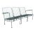 Vintage 74” Meadowcraft 3-Piece Modular Wrought Iron Garden Sofa For Sale