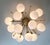 21st Century Mezzo Satin Brass Glossy White Murano Flush Mount by Fabio LTD For Sale - Image 6 of 8