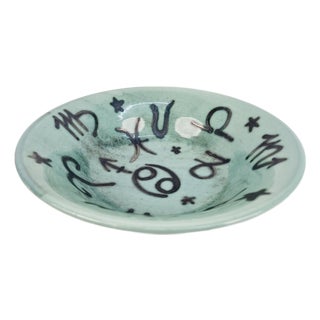Ceramic Decorative Plate with Horoscope Motif by Géza Gorka, 1960s For Sale