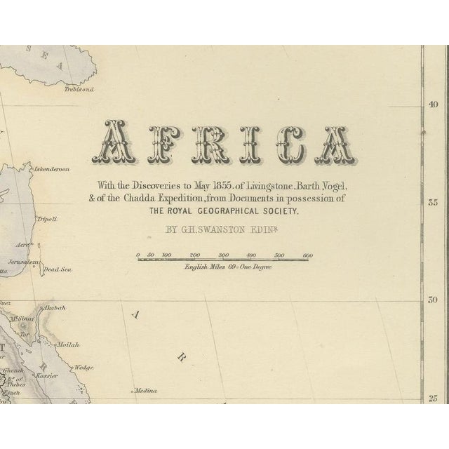 Antique Map of Africa with Cape Colony and Mauritius Insets, 1860 For Sale - Image 4 of 8