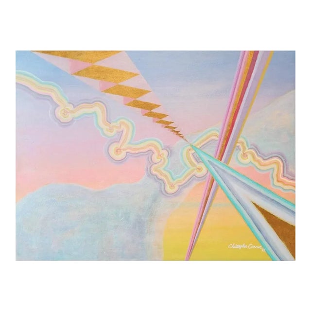 Christopher Conroe Colorful Abstract Painting, "Antimatter Experiments" For Sale