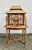A stunning handmade walnut bird cage on a stand. Very decorative with the wooden "roof tiles" and the three pretty...
