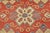 Kazak Rug 8′ X 10’11” Red Wool Tribal Hand-Knotted Oriental Carpet For Sale In Philadelphia - Image 6 of 15