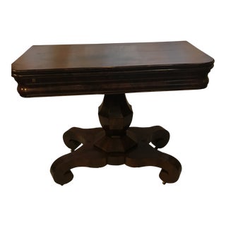 19th Century Empire Mahogany Game Table For Sale