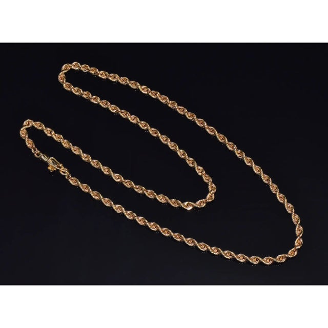 Italian Michael Anthony 14k Solid Yellow Gold Faceted Rope Chain Necklace For Sale In Dallas - Image 6 of 15