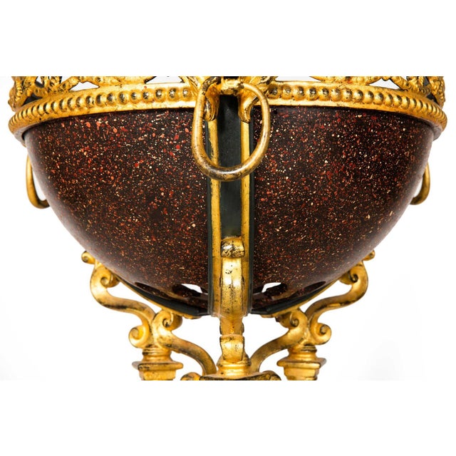 Regency Style Gilt and Faux Porphyry Iron Athenienne Jardinierre Plant Stand For Sale - Image 17 of 18