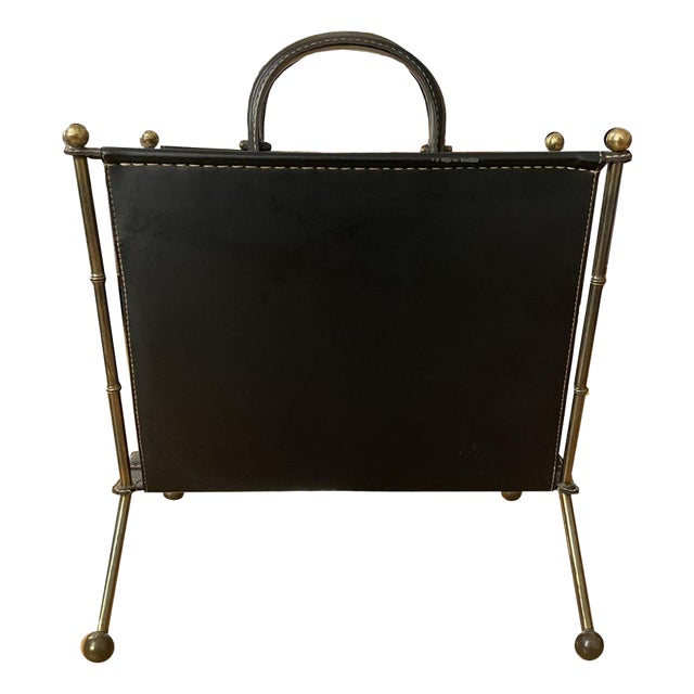 Magazine Rack by Jacques Adnet For Sale