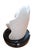 Abstract White Marble Tabletop Sculpture on Black Granite Base by Easton For Sale - Image 3 of 11