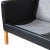 19th Century 2322 2-Seater Sofa in Black Bison Leather and Oak by Børge Mogensen for Fredericia, 1890s For Sale - Image 5 of 9