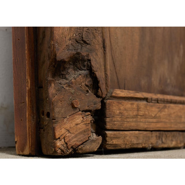 Pair of Rustic 19th C. French Walnut Bifold Wood Doors 9 Ft For Sale - Image 15 of 18