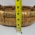 Vintage Round Woven Wicker Rice Basket With Wood Handles Rustic Boho For Sale - Image 11 of 11