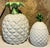 Hollywood Regency Palm Beach Inspired Italian Ceramic Pineapple Form Pottery Jars / Cachepots - Pair For Sale In Atlanta - Image 6 of 8