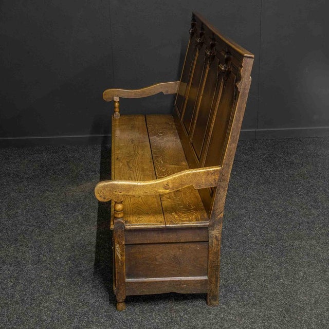 Brown Antique Bench in Oak, 1700s For Sale - Image 8 of 14