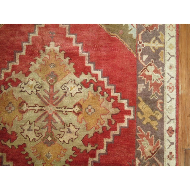 Antique Zabihi Collection Oushak Foyer Size Rug - 5'7" x 7'9" For Sale In New York - Image 6 of 8