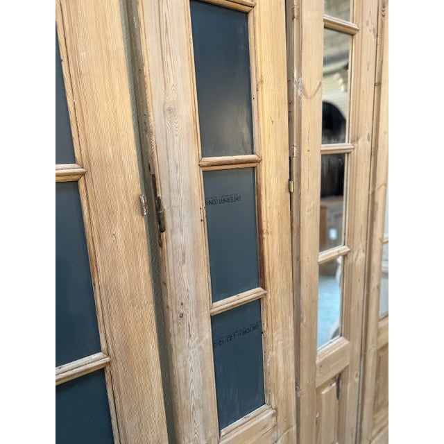 19th Century Collection of French Pine Doors With Mirrors- Set of 4 For Sale - Image 9 of 13
