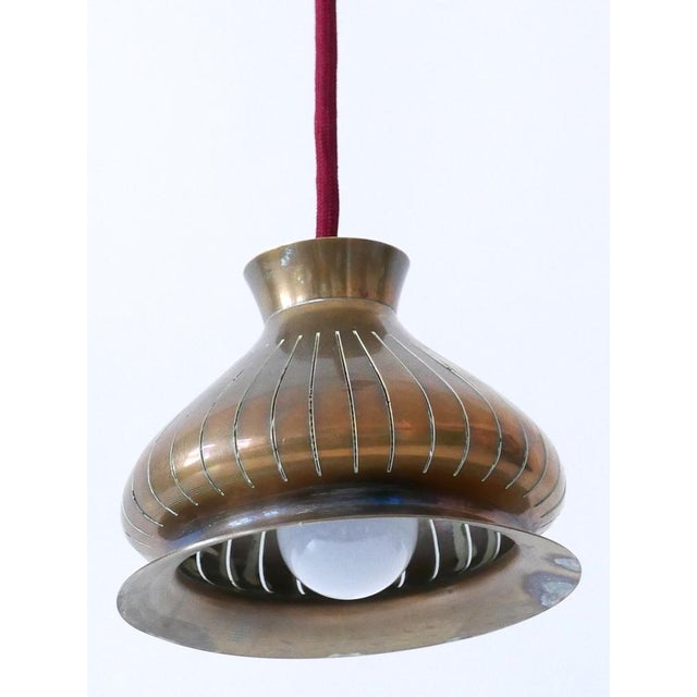 Mid-Century Modern Counterweight Brass Pendant Lamp, Germany, 1950s For Sale - Image 18 of 18