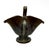American VTG Jb Cole Pottery Brown Ruffle Basket Vase Signed Nell Cole Graves 89 (E-6). For Sale - Image 3 of 9