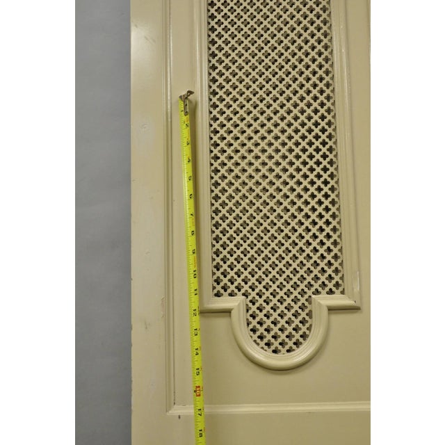 Vintage LRG Hollywood Regency 92" Tall 6 Panel Bone Lacquer Room Divider Screen For Sale - Image 13 of 18