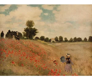 1955 After Claude Monet "Poppies" Vintage Impressionist Print