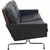 Poul Kjærholm PK31/2 sofa upholstered in original black elegance leather, and with a frame of chromed spring steel. The...