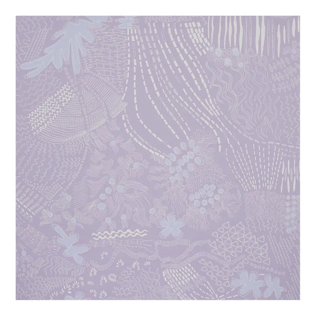 Schumacher X Clements Ribeiro Haven Wallpaper in Lilac - 10 Yards For Sale