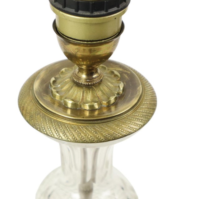 Empire Table Lamp in Cut Crystal with Diamond Pattern and Gilt Bronze, 1890s For Sale - Image 14 of 17