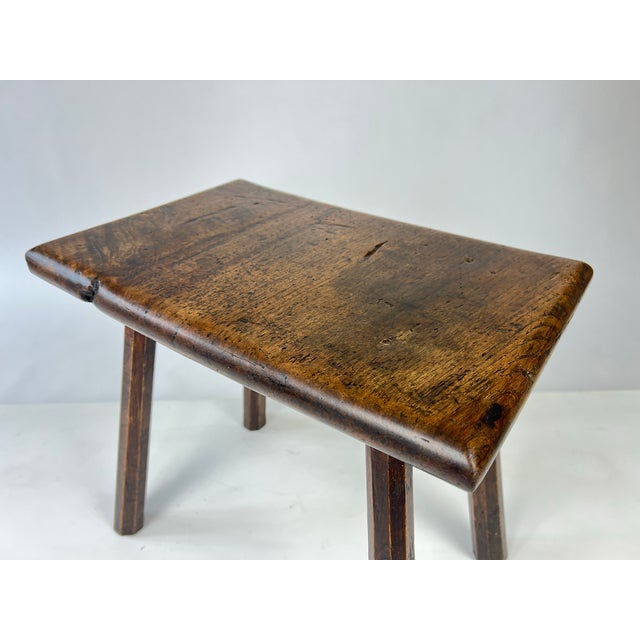 19th Century English Primitive Oak Stool For Sale - Image 14 of 16