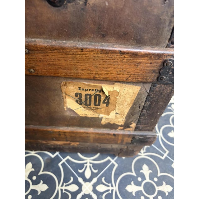 Antique Victorian Dome Trunk, 1800s For Sale - Image 9 of 16